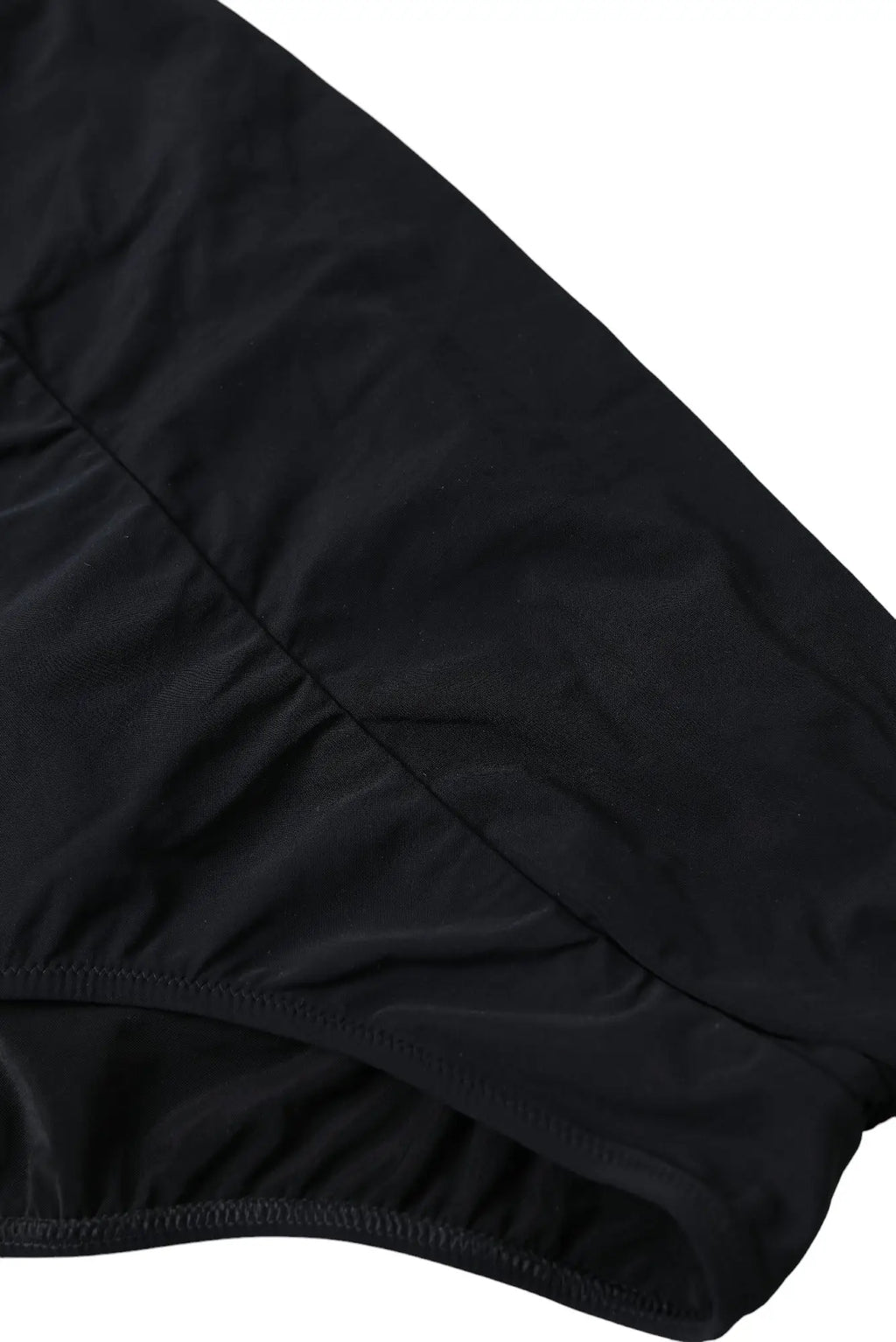 Short de bain noir en nylon stretch dolce & gabbana avec taille élastique et texture lisse légèrement brillante