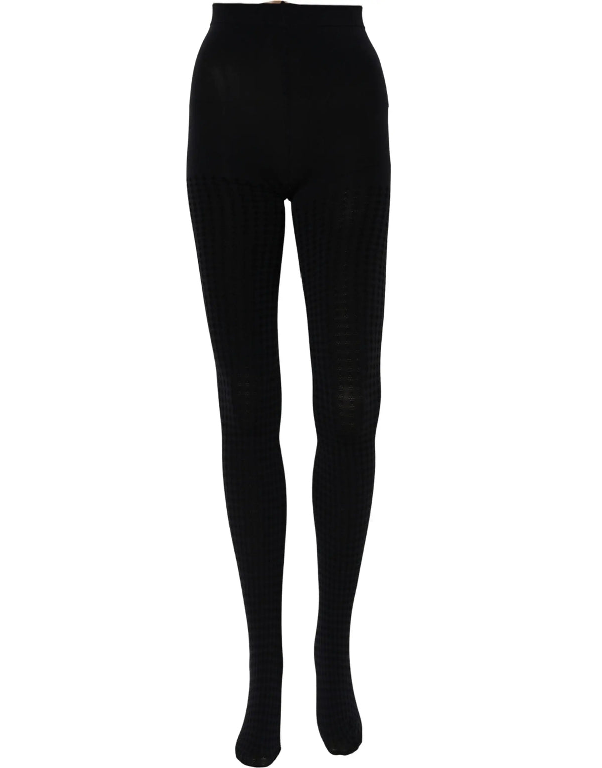 Collants dolce & gabbana noirs taille haute en nylon lisse et extensible pour un confort optimal