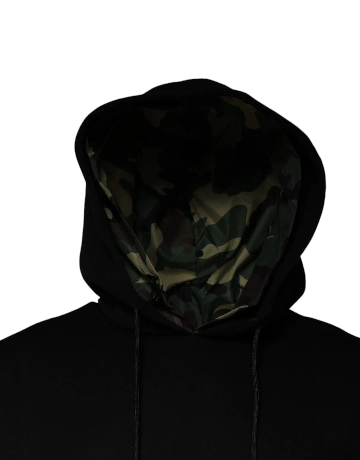 Sweat à capuche en coton dolce & gabbana noir avec doublure intérieure camouflage et poche frontale