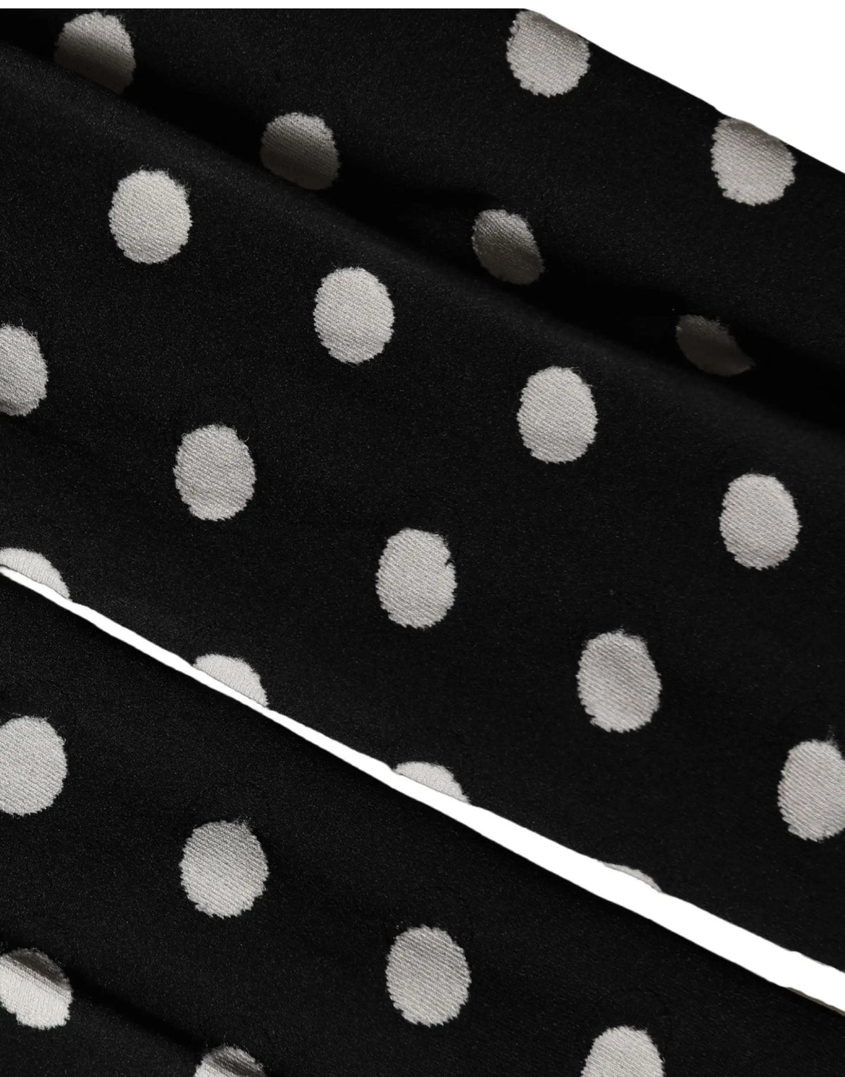 Pantyhose dolce & gabbana noir en résille avec motifs pois blancs doux et espacés uniformément