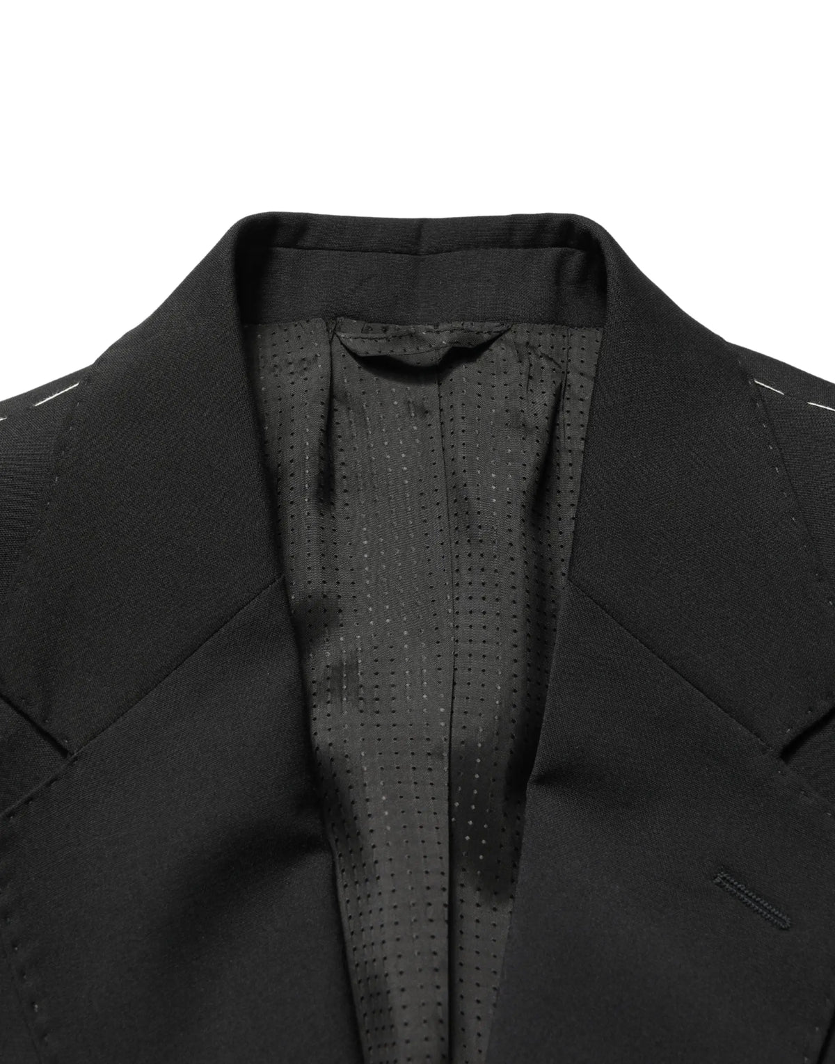 Veste homme dolce & gabbana noire en polyester avec deux boutons et doublure intérieure texturée subtile