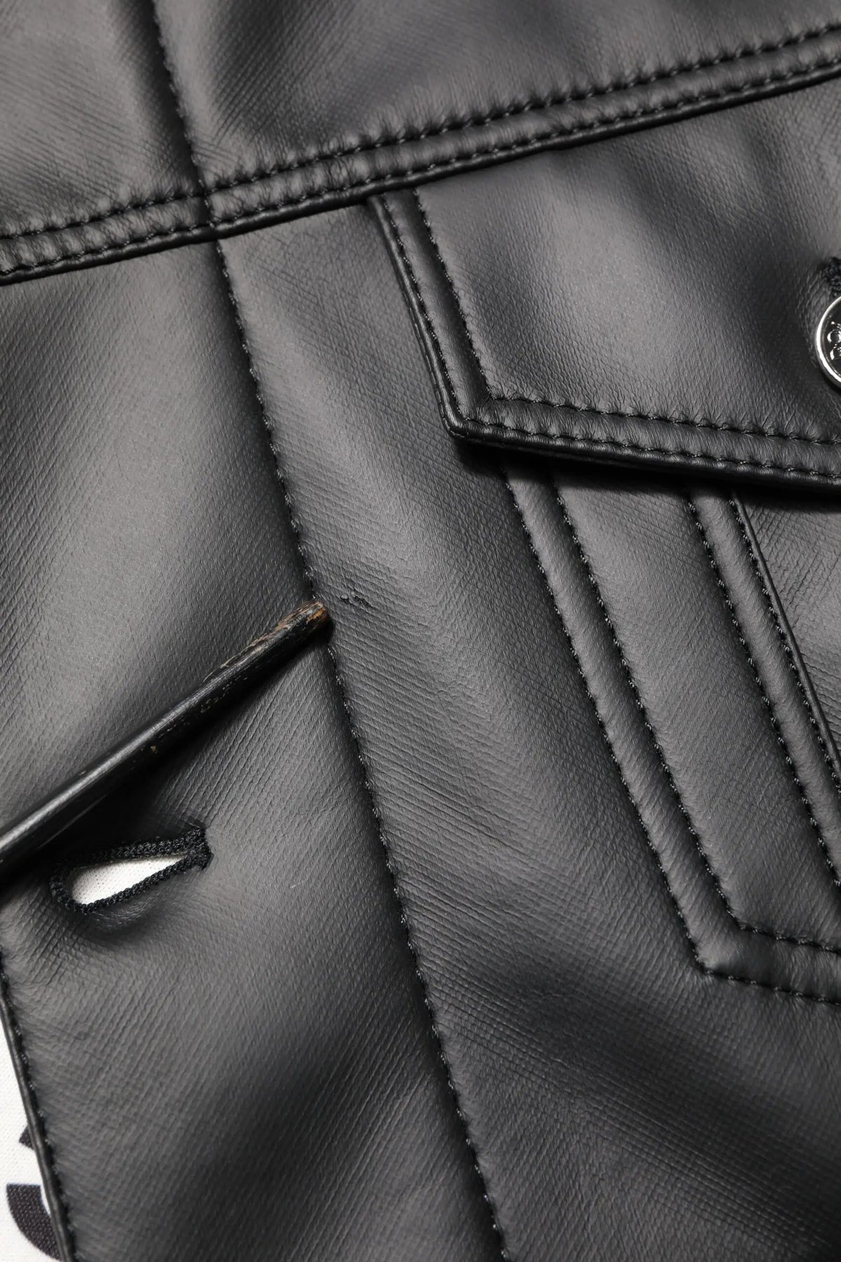 Veste motard dolce gabbana noire en polyester avec couture précise et poche à rabat en cuir synthétique noir