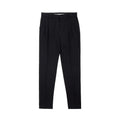 Pantalon habillé noir dolce gabbana en polyester avec coupe cintrée et plis raffinés