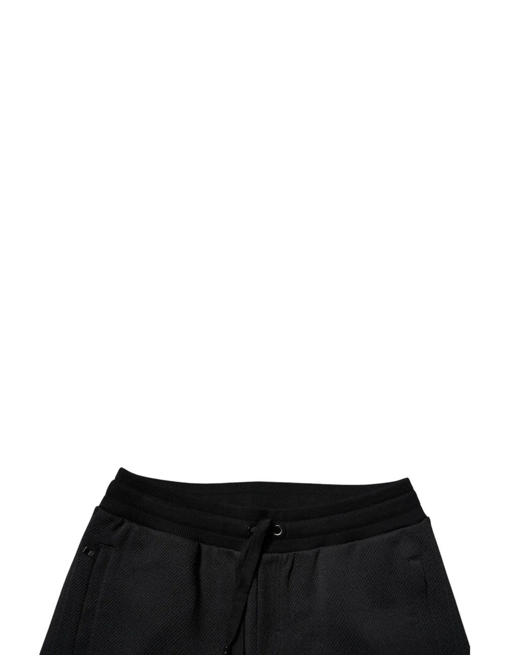 Pantalon de jogging noir dolce & gabbana en polyester pour homme avec tissu texturé et taille élastique
