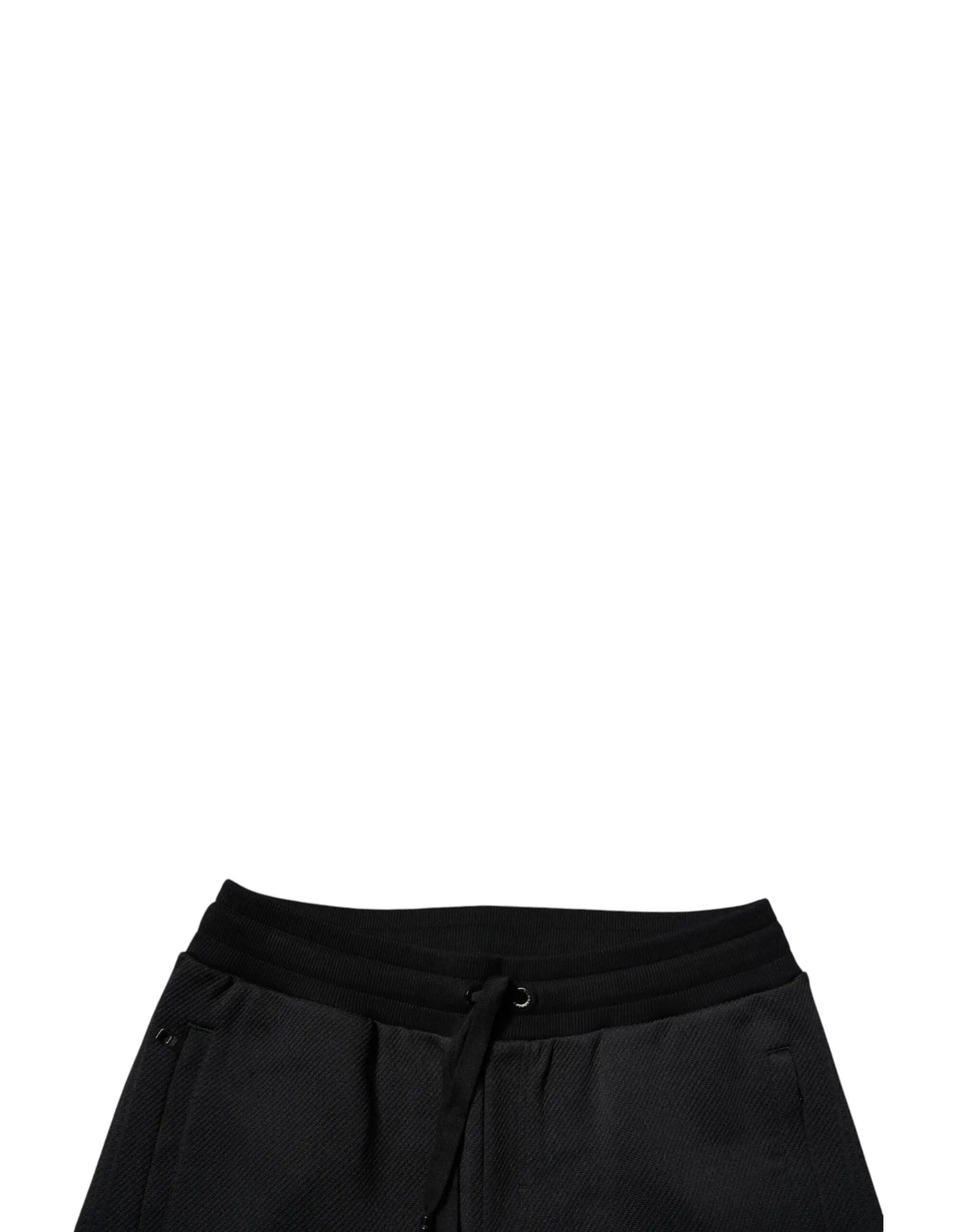 Pantalon de jogging noir dolce & gabbana en polyester pour homme avec tissu texturé et taille élastique