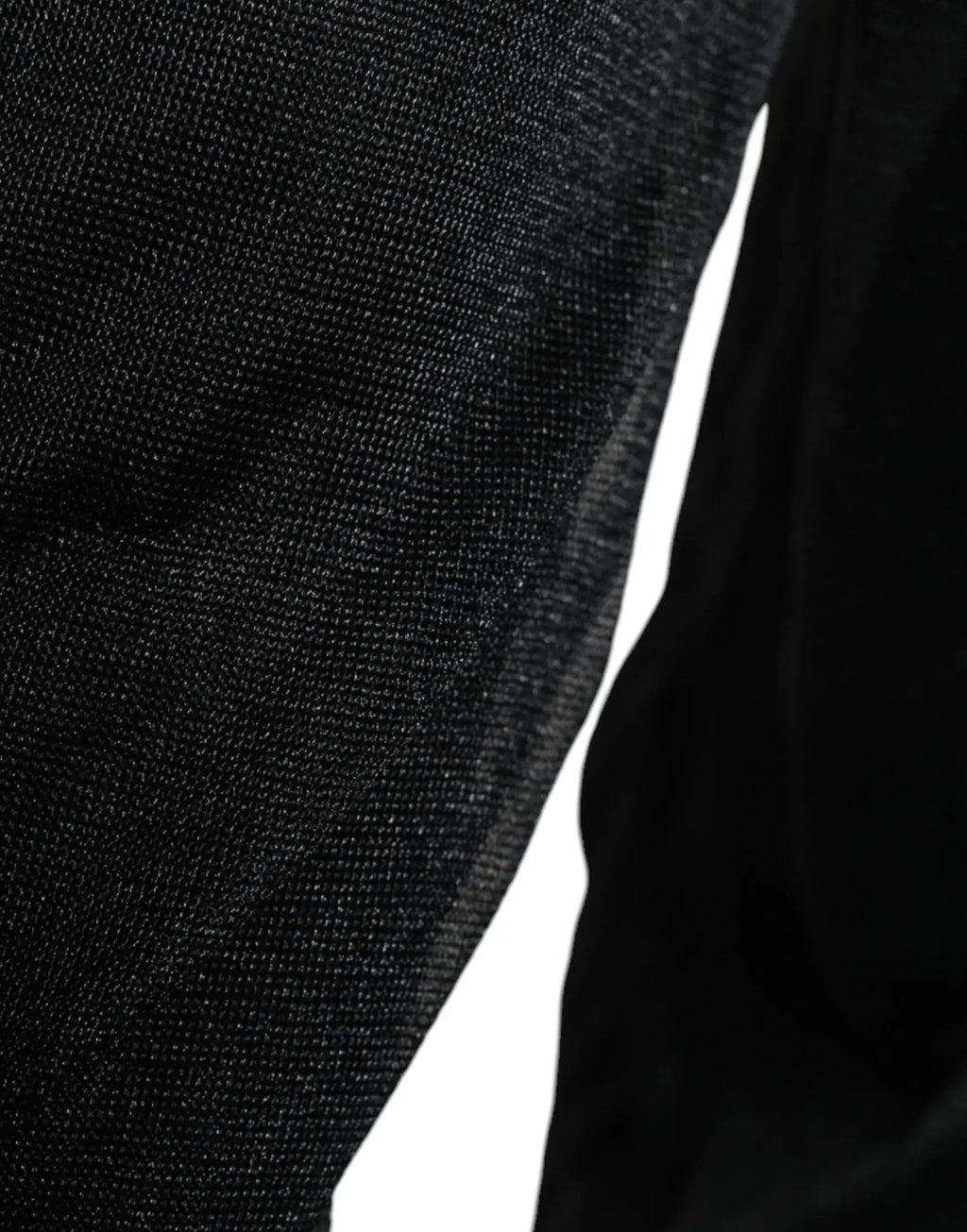 Pull polaire dolce & gabbana noir en polyester avec tissu tricoté texturé et léger éclat