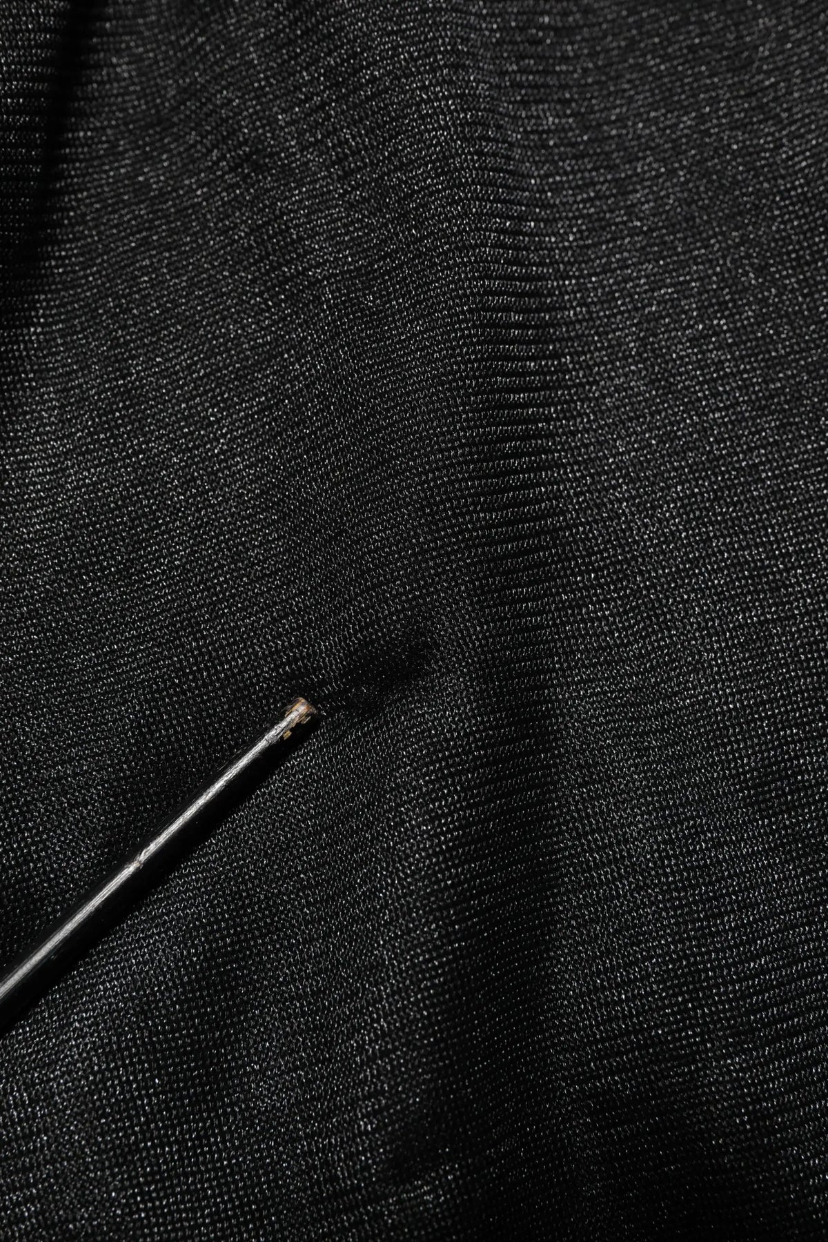 Tissu noir texturé avec aiguille insérée pour pull en polyester dolce & gabbana noir