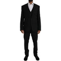 Dolce & gabbana costume trois pièces noir en polyester pour personnel avec veste et pantalon assortis porté sur chemise blanche