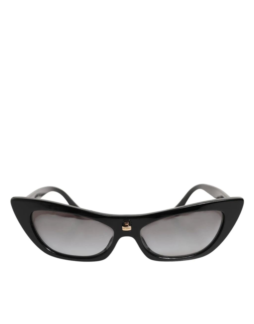 Lunettes de soleil Dolce & Gabbana re-edition dna cat-eye noires avec verres gris dégradés et pont doré