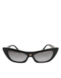 Lunettes de soleil Dolce & Gabbana re-edition dna cat-eye noires avec verres gris dégradés et pont doré