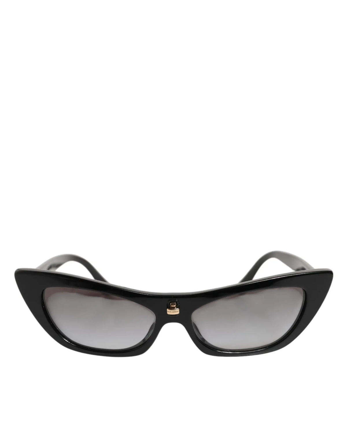 Lunettes de soleil Dolce & Gabbana re-edition dna cat-eye noires avec verres gris dégradés et pont doré