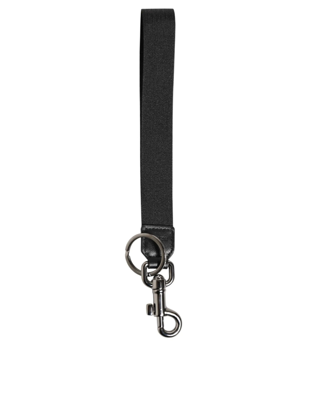 Dolce & gabbana porte-clés homme en polyester noir rouge avec bride tissée noire et mousqueton argenté