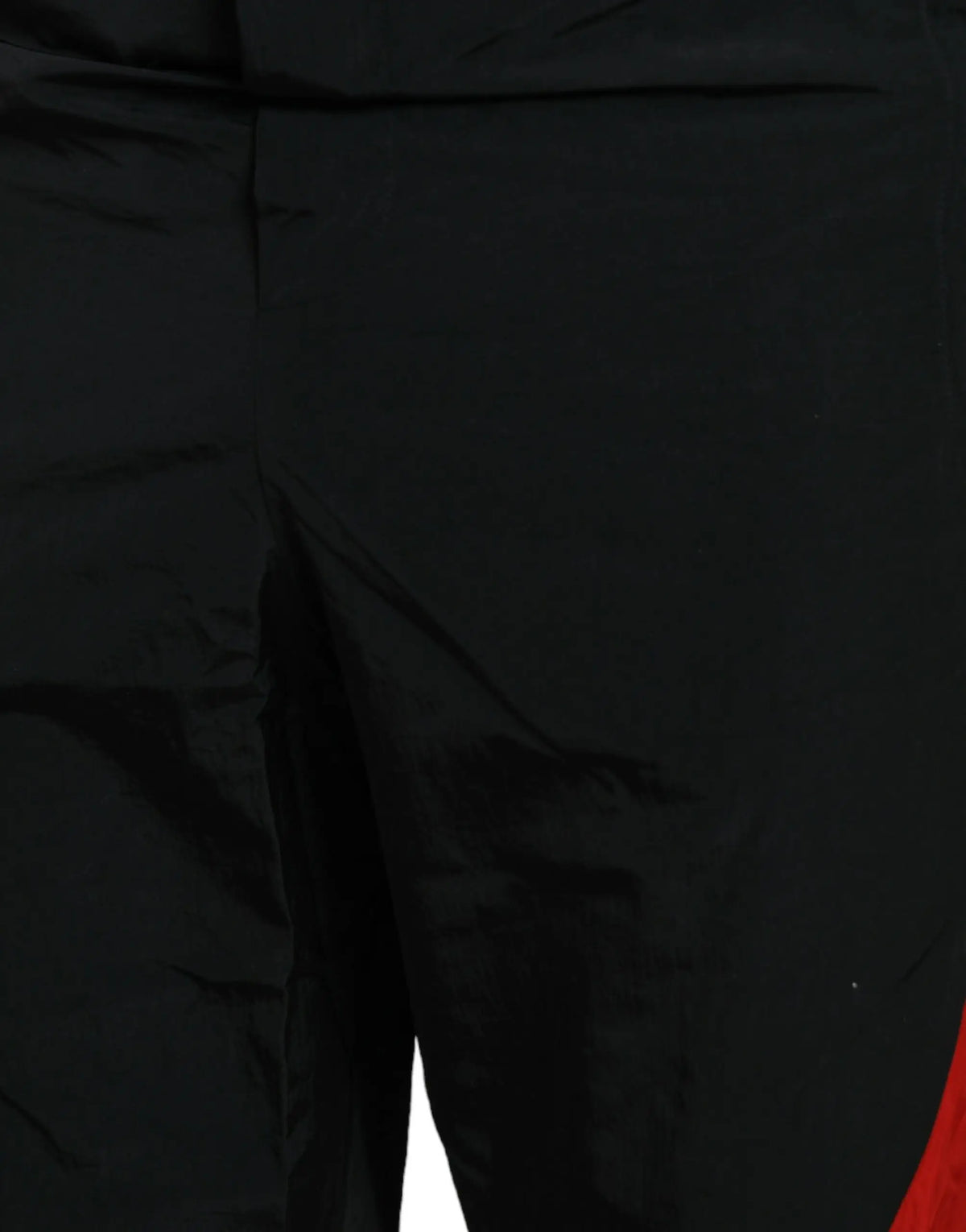 Pantalon de jogging noir dolce & gabbana en nylon avec bande rouge imprimé léopard sur le côté
