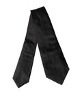 Dolce & Gabbana cravate noire en satin mélangé soi ajustable pour femme avec finition lisse et brillante