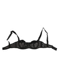 Dolce & gabbana noir soutien-gorge en maille transparente avec armatures et bretelles ajustables design minimaliste
