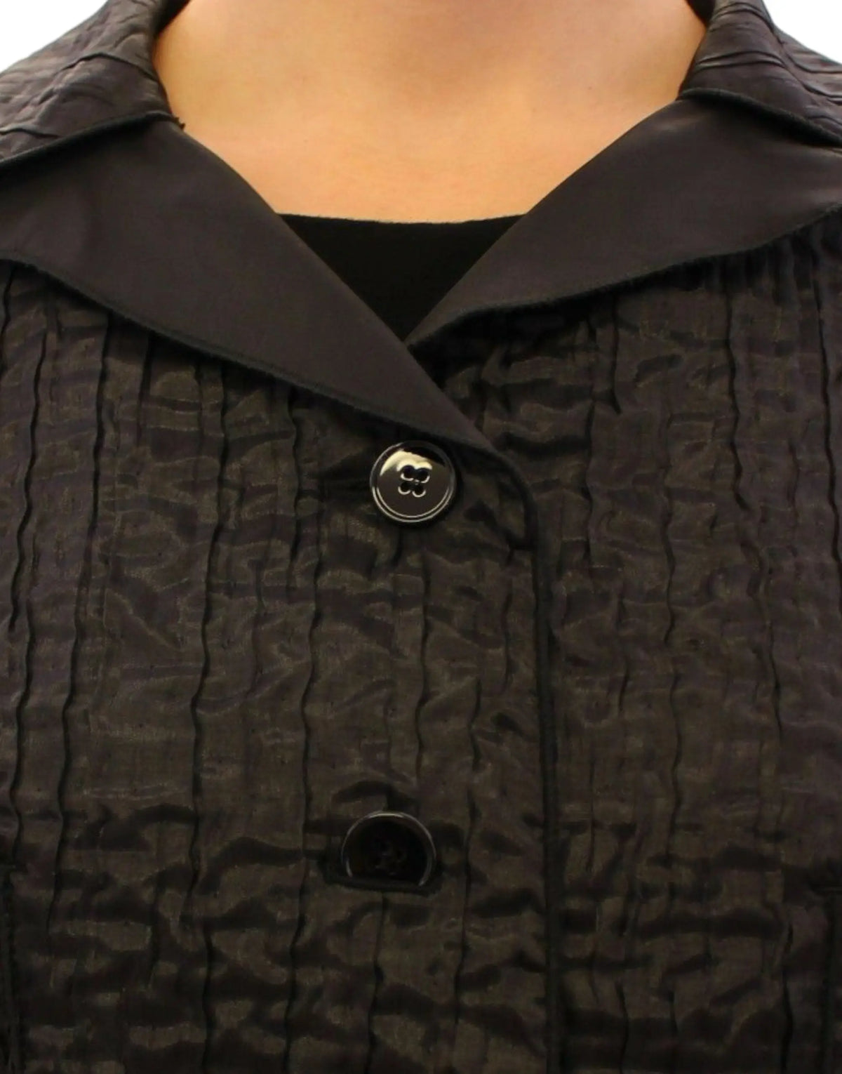 Dolce & gabbana boléro court noir en laine texturée avec motif subtil et col lisse contrastant
