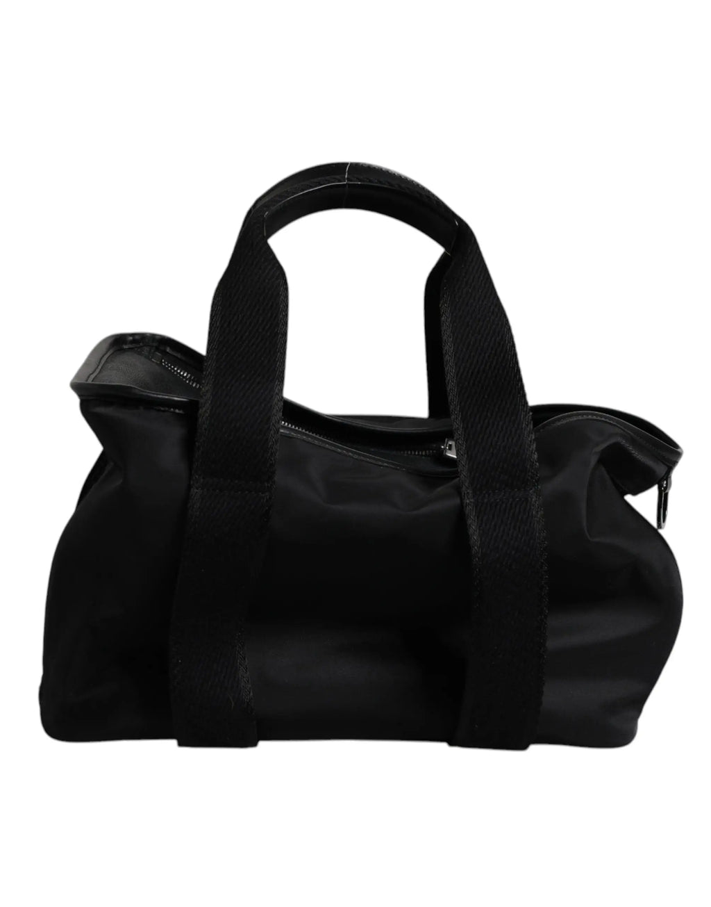 Dolce gabbana sac de transport pour animaux noir en nylon avec poignées renforcées et fermeture éclair