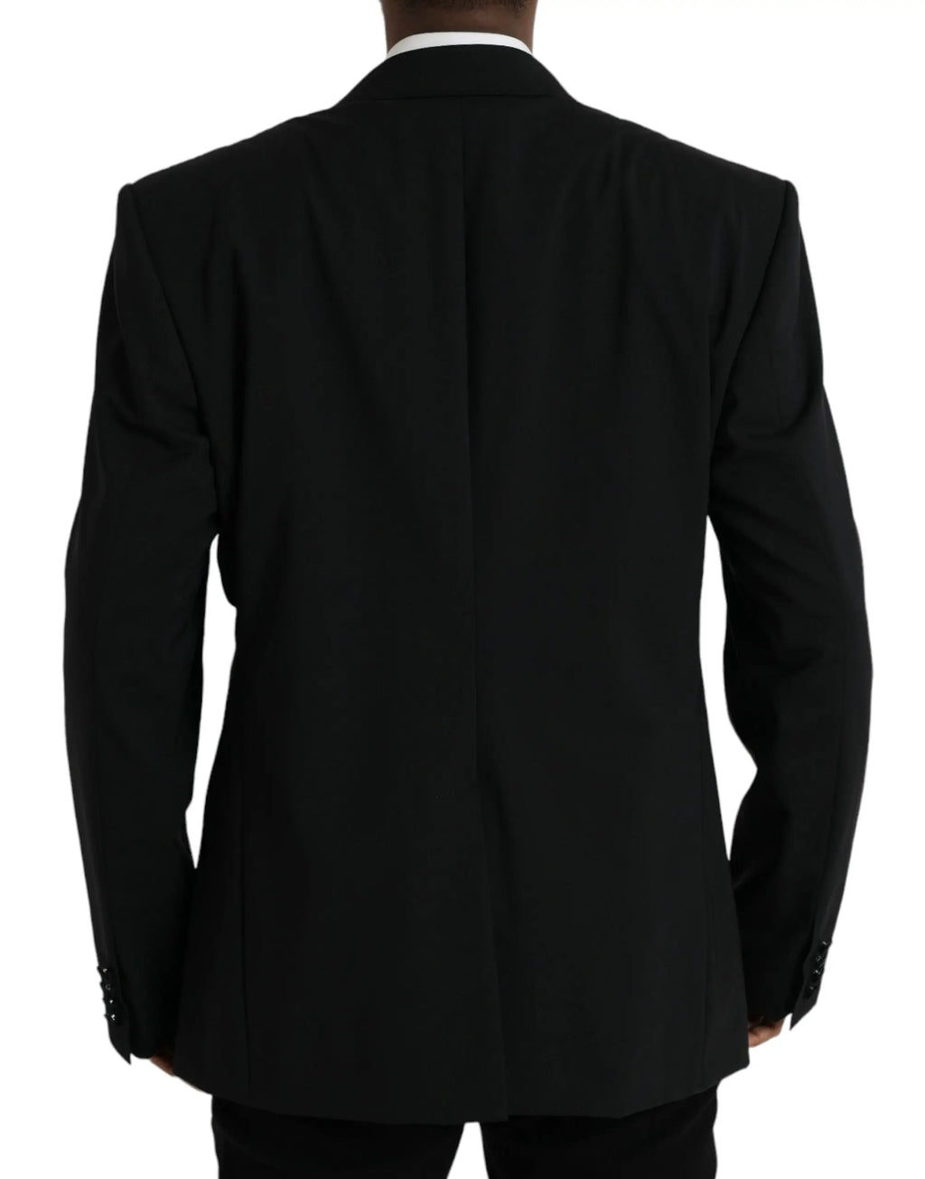 Dolce & Gabbana veste blazer sicilia noir à simple boutonnage avec col cranté et texture subtile