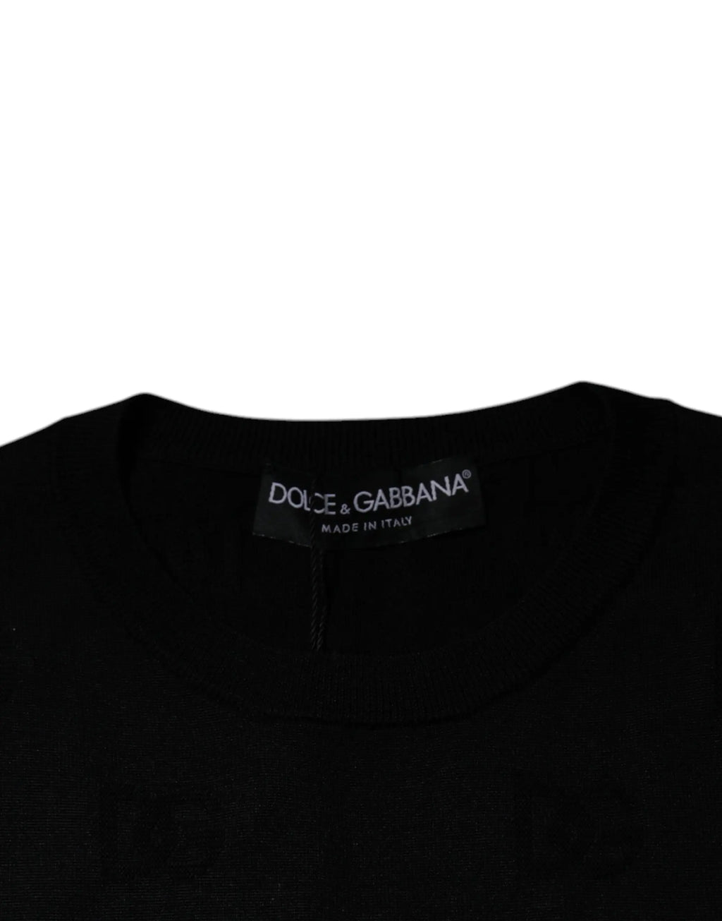Dolce & gabbana t-shirt noir en soie sans manches col rond au design minimaliste et savoir-faire italien
