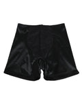 Briefs noirs en satin avec fini brillant lisse et ourlet festonné dolce & gabbana slip cycliste stretch en soie