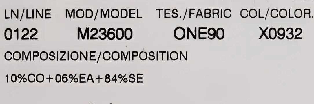 Étiquette arrière du soutien-gorge dolce & gabbana noir en soie avec dentelle blanche et tissu stretch 10 % coton