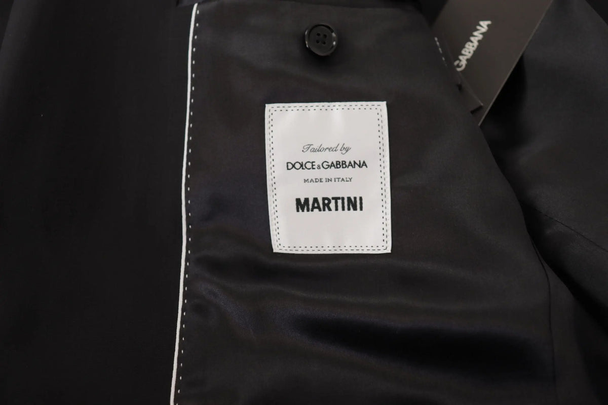 Intérieur de la veste dolce & gabbana martini noire avec étiquette blanche et mention made in italy