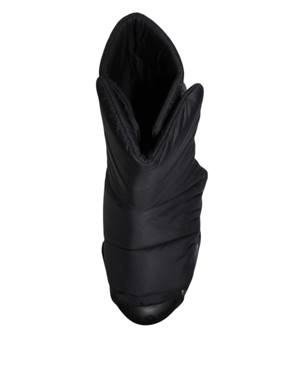 Dolce & Gabbana chaussures sneakers slip on noires avec dessus matelassé ondulé rembourré en tissu noir