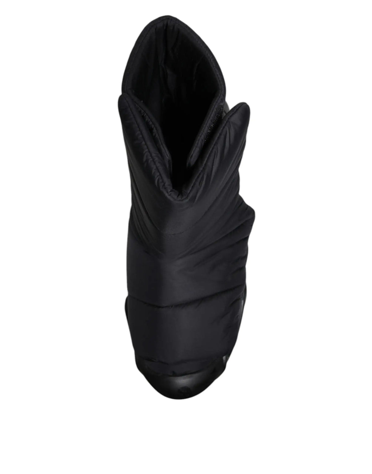 Dolce & Gabbana chaussures sneakers slip on noires avec dessus matelassé ondulé rembourré en tissu noir