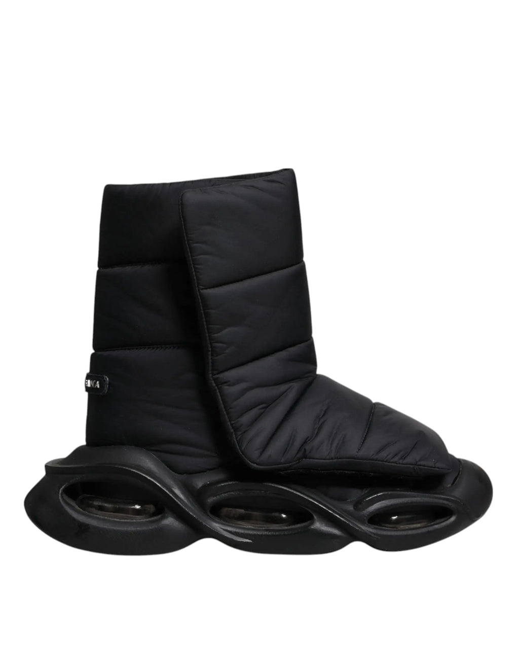 Dolce & gabbana baskets slip on noires avec tige matelassée et semelle futuriste sculptée