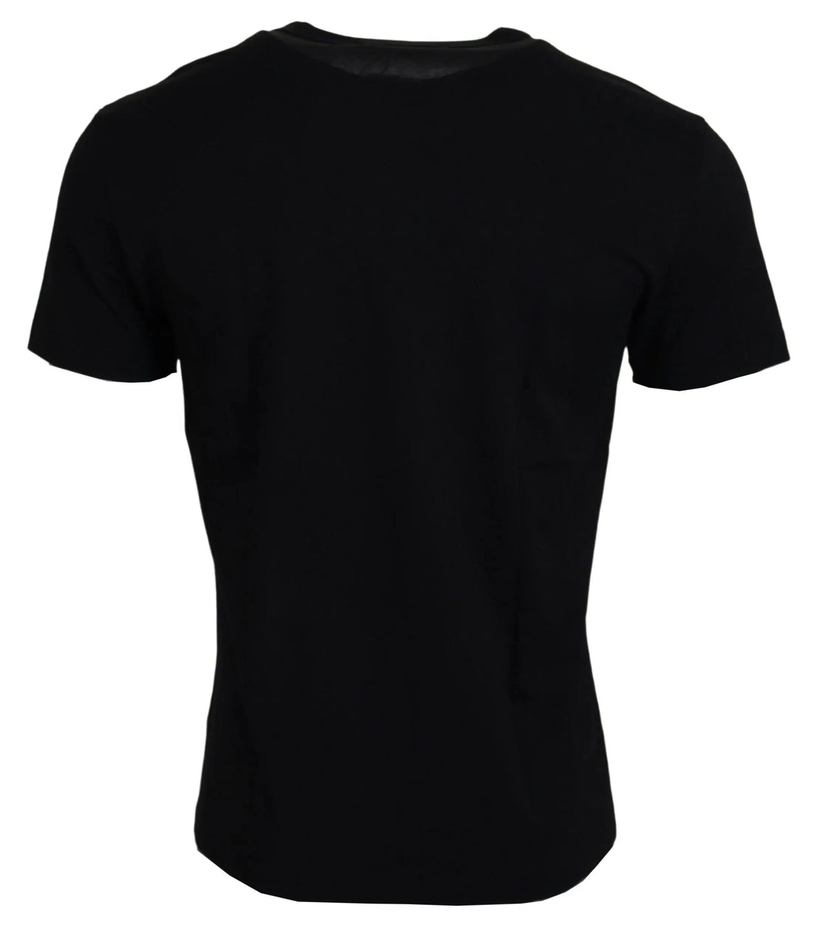 Dolce & Gabbana t-shirt noir en coton à manches courtes et col rond pour un style décontracté et moderne
