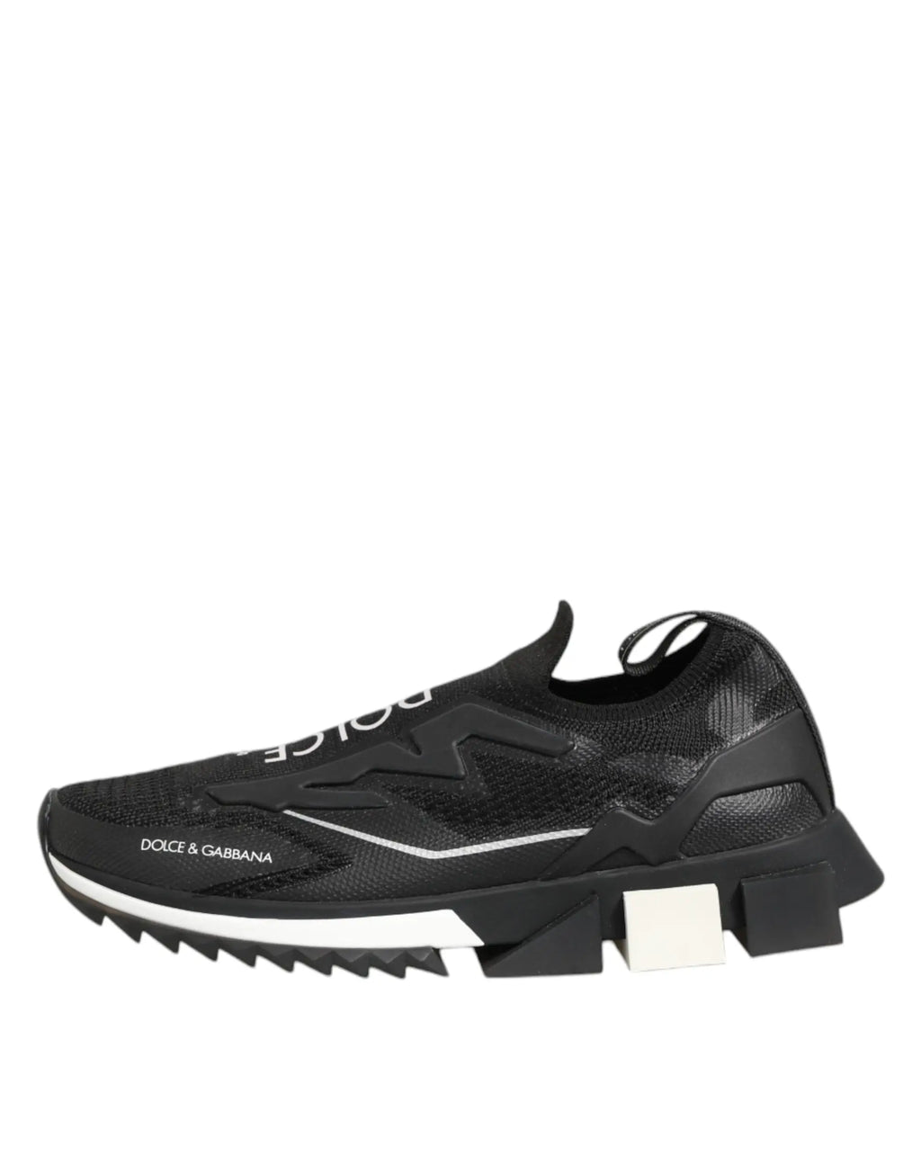 Baskets sport stretch sorrento noires dolce & gabbana avec design moderne en mesh et overlays synthétiques