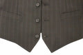 Dolce & gabbana gilet de costume extensible noir à rayures avec trois boutons argentés et deux poches à rabat