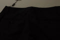 Pantalon noir dolce & gabbana rayé taille moyenne avec design structuré et coutures discrètes