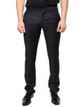 Pantalon de costume skinny noir à fines rayures verticales dolce & gabbana avec coupe ajustée