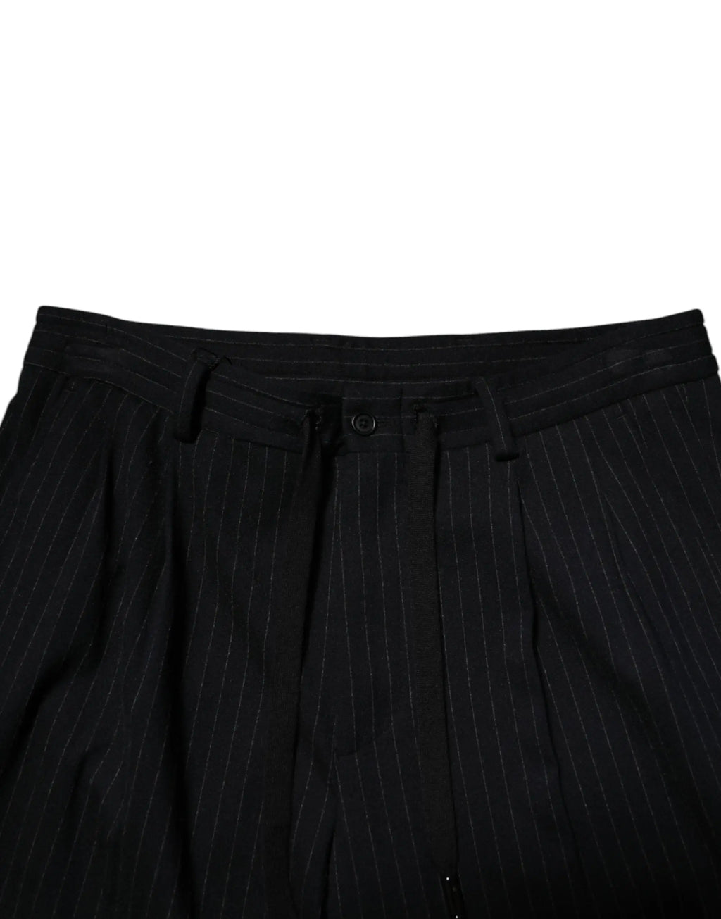 Pantalon skinny pour homme dolce & gabbana en viscose noire à rayures fines avec taille ajustée et fermeture par bouton