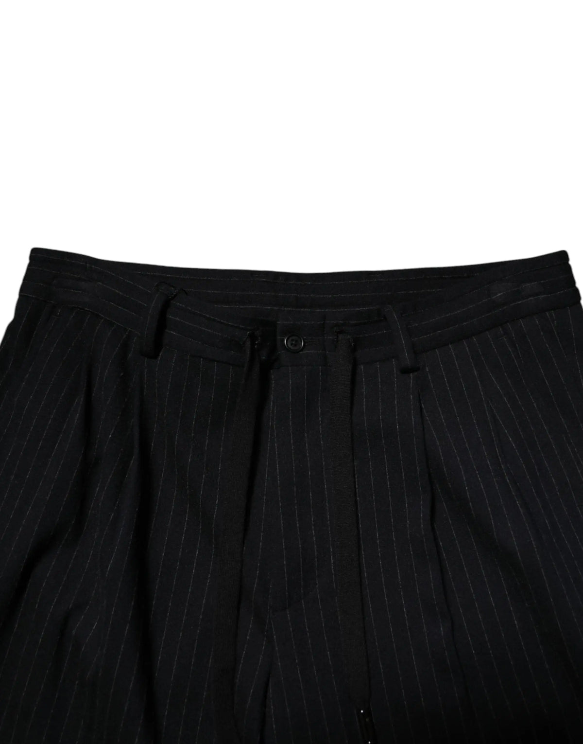 Pantalon skinny pour homme dolce & gabbana en viscose noire à rayures fines avec taille ajustée et fermeture par bouton