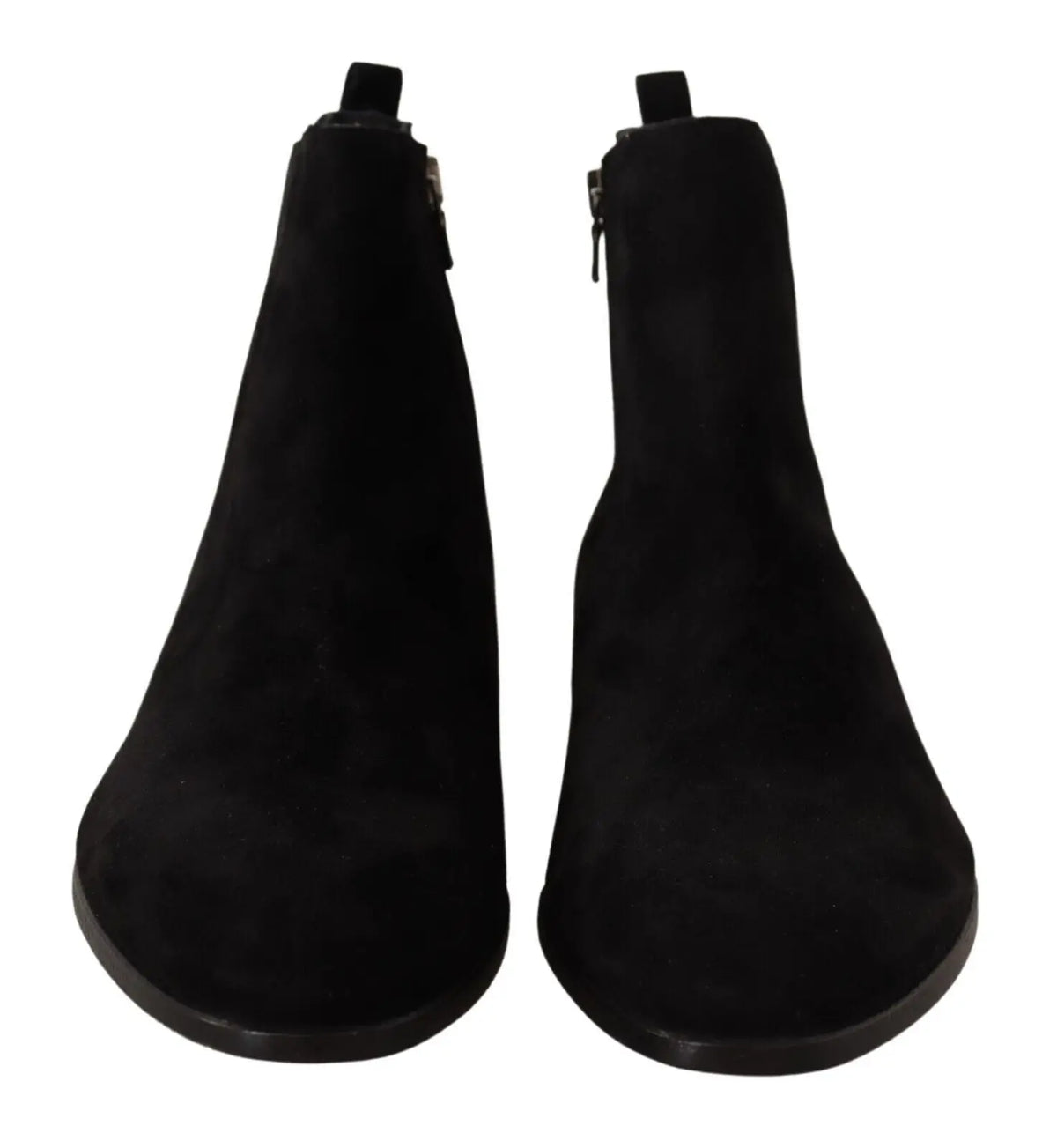 Dolce & gabbana bottines chelsea homme en cuir suède noir avec fermeture éclair côté intérieur