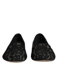 Dolce & Gabbana loafers noirs en dentelle taormina avec motif floral délicat et semelles plates souples
