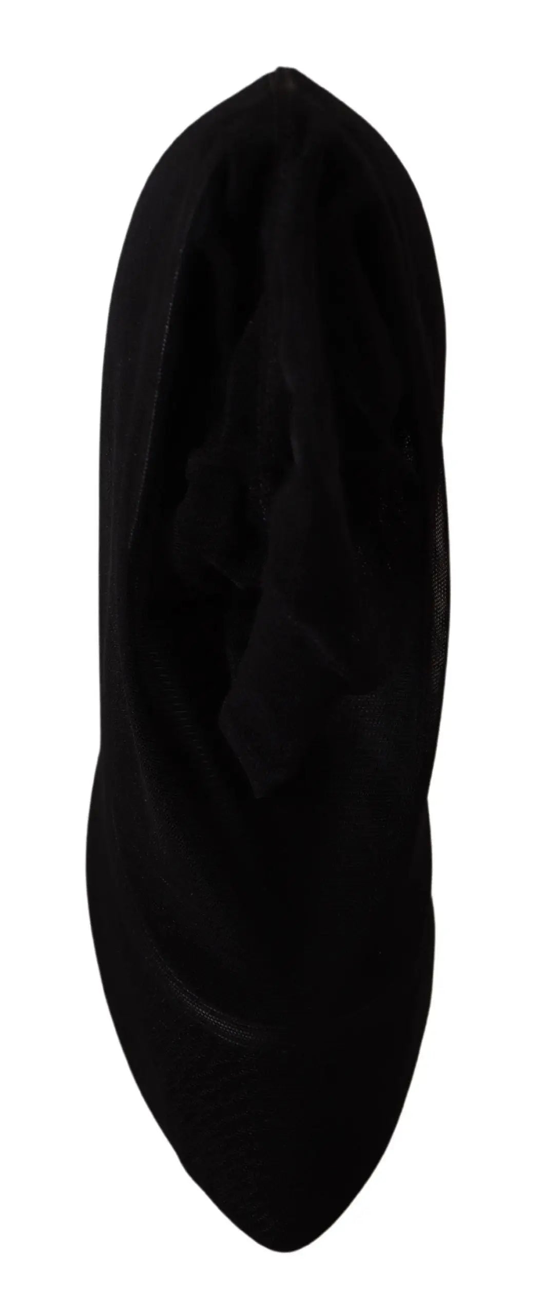 Dolce & gabbana chaussures pumps en daim noir à talon haut pointe fine design minimaliste