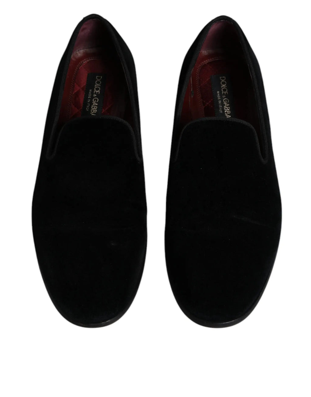 Chaussures habillées pour hommes dolce & gabbana en velours noir mocassins slip-on élégants