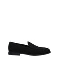 Mocassin dolce & gabbana en velours noir avec motif en relief subtil sur toute la tige