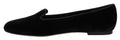 Mocassins dolce & gabbana noirs en velours avec design minimaliste et talon bas adaptés aux loisirs