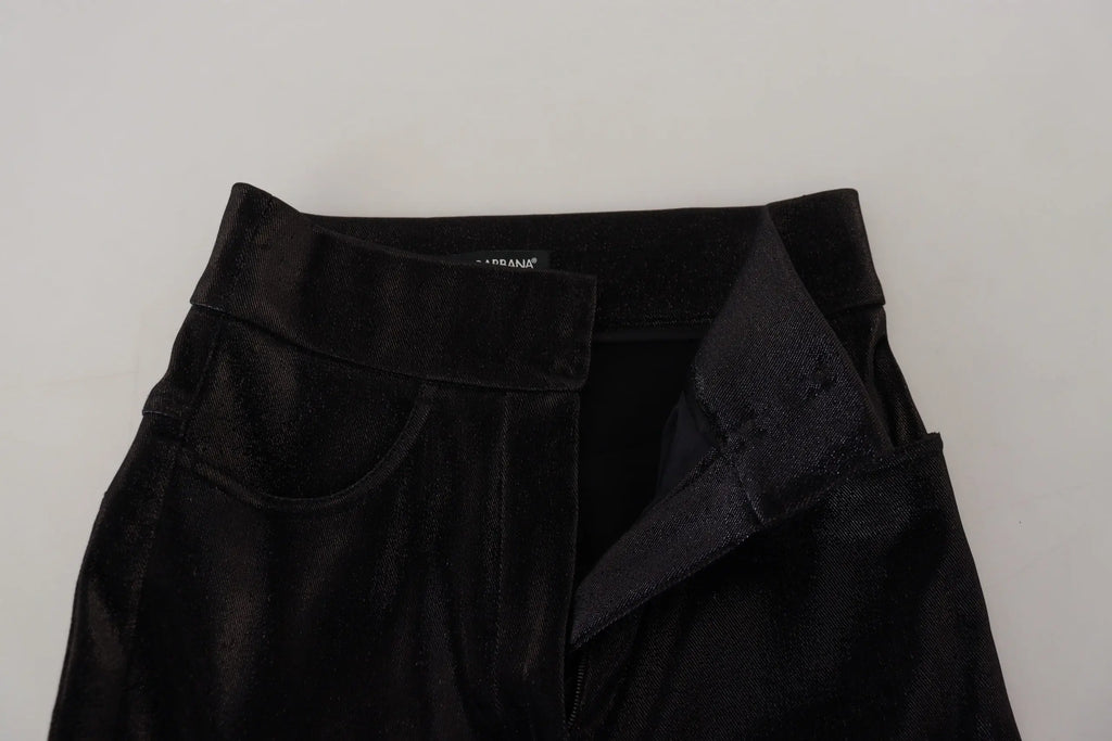 Dolce & Gabbana jean skinny noir en coton délavé avec texture subtile et design moderne élégant