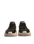 Dolce & Gabbana Daymaster baskets basses noires et beiges à semelle épaisse au design moderne élégant