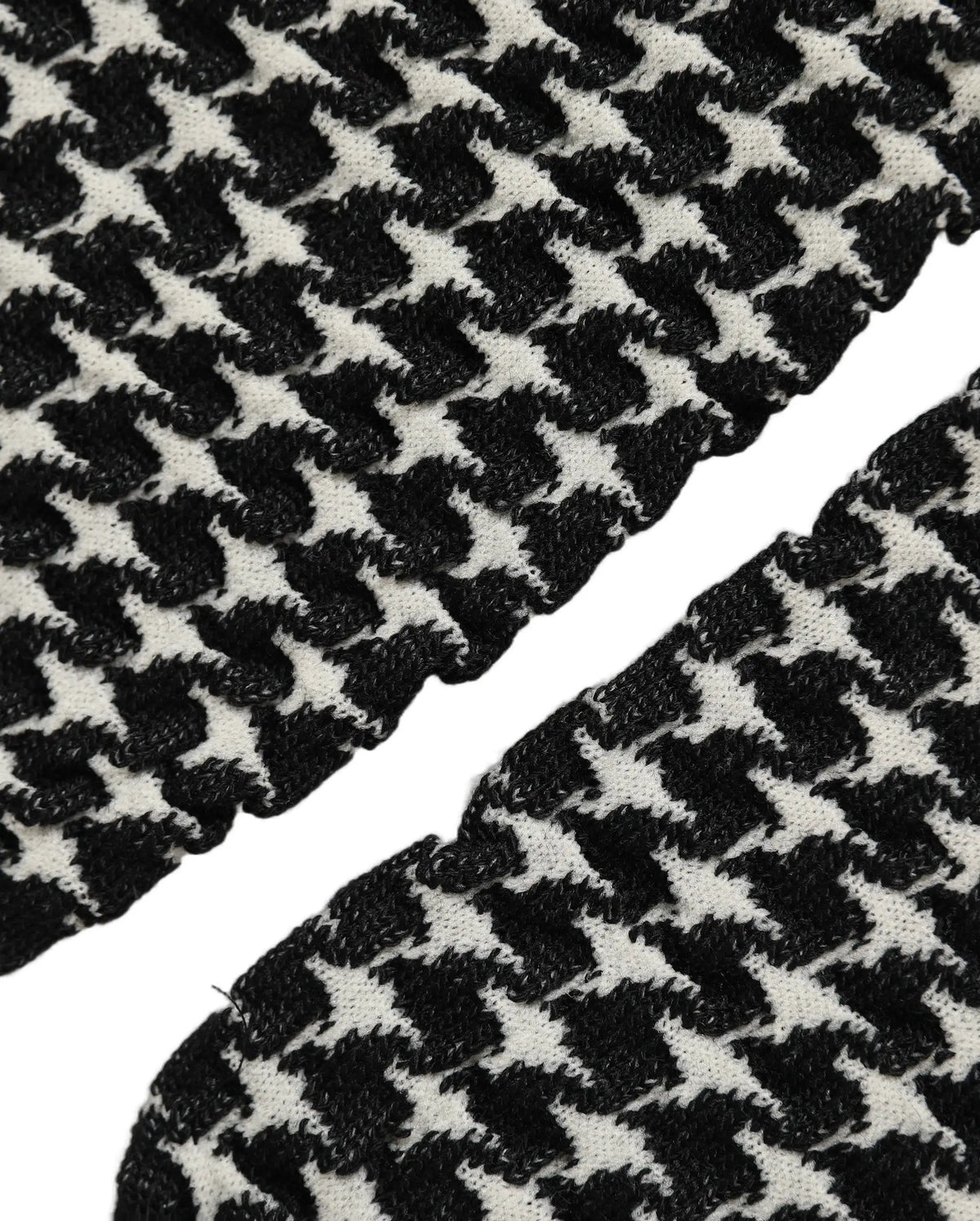 Dolce gabbana chaussettes chevilles en maille noir blanc motif pied-de-poule longueur cheville