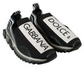 Sneakers dolce gabbana noir et blanc sorento sport stretch avec bandes logo audacieuses slip on