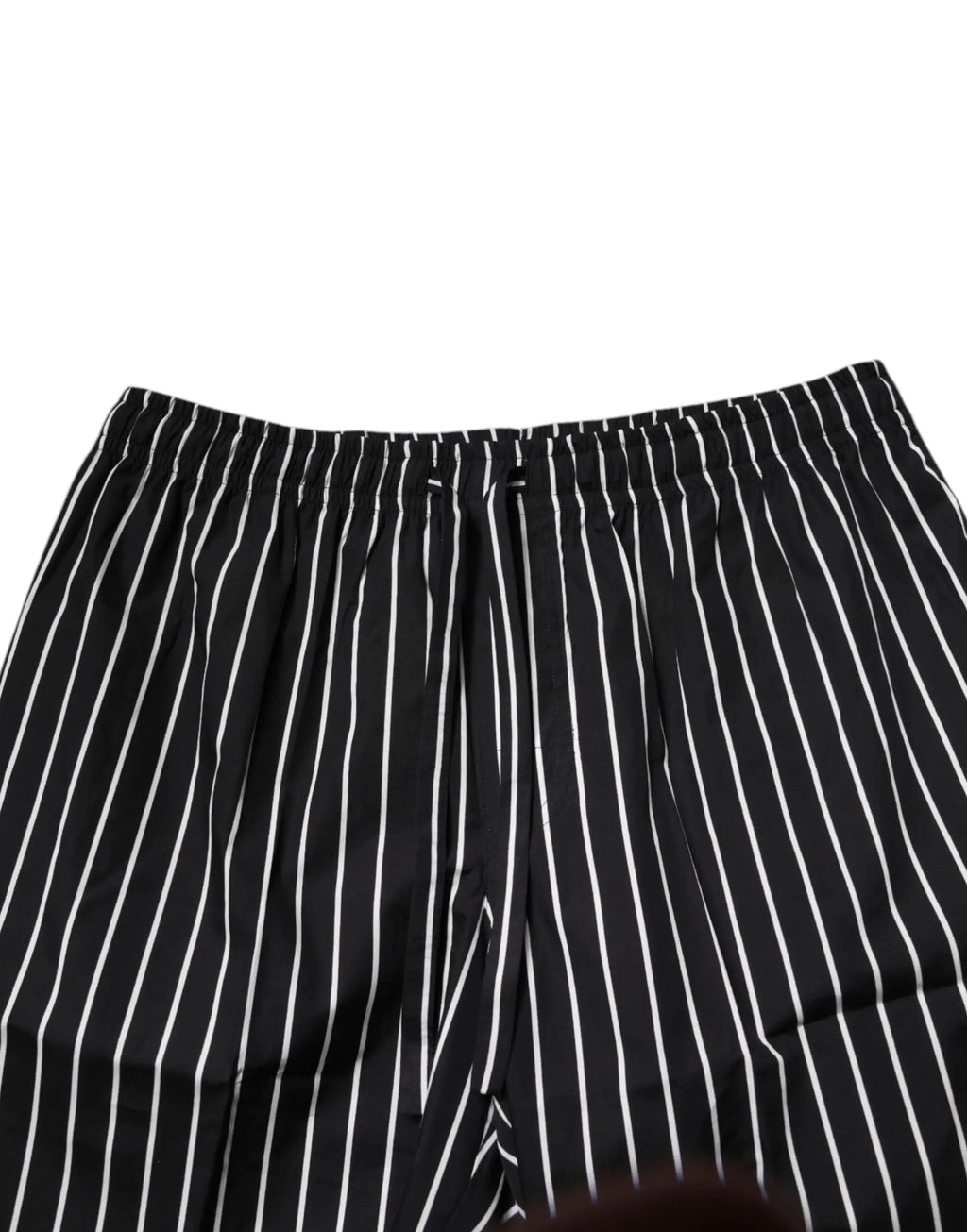 Pantalon de pyjama homme dolce & gabbana rayé noir et blanc en coton avec taille élastique