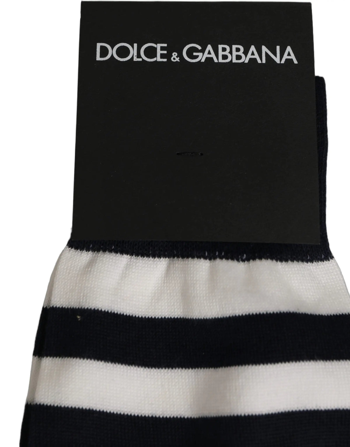 Chaussettes dolce & gabbana mi-mollet en coton à rayures noires et blanches