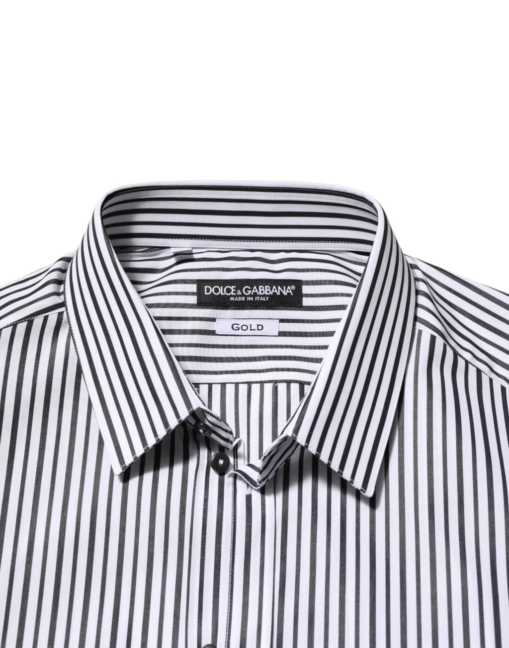Chemise homme dolce gabbana noir et blanc rayée à col classique adaptée pour occasions habillées