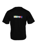 T-shirt dolce & gabbana noir avec col rond et graphique coloré style glitch au dos